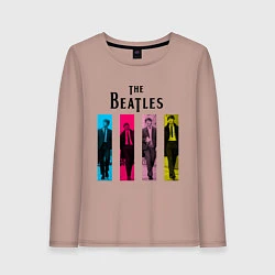 Лонгслив хлопковый женский Walking Beatles, цвет: пыльно-розовый