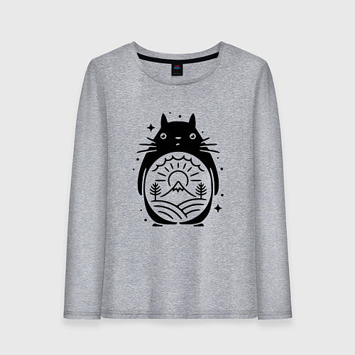 Женский лонгслив Мой сосед Тоторо / Меланж – фото 1