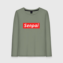 Лонгслив хлопковый женский Senpai Supreme, цвет: авокадо