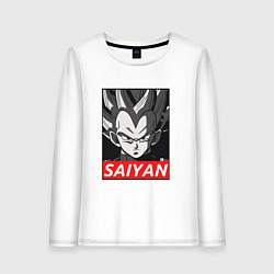 Лонгслив хлопковый женский SAIYAN OBEY, цвет: белый