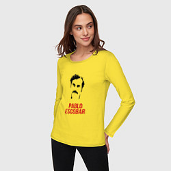 Лонгслив хлопковый женский Pablo Escobar, цвет: желтый — фото 2