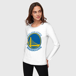 Лонгслив хлопковый женский Golden state Warriors, цвет: белый — фото 2