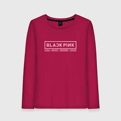 Лонгслив хлопковый женский Black Pink: Girls, цвет: маджента