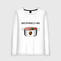 Лонгслив хлопковый женский Borsche, цвет: белый