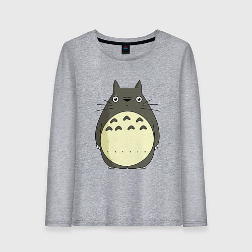 Женский лонгслив Милый Тоторо / Меланж – фото 1
