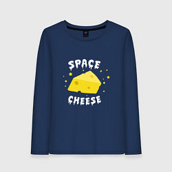 Лонгслив хлопковый женский Space Cheese, цвет: тёмно-синий