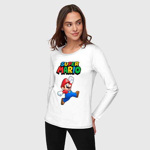 Женский лонгслив Super Mario / Белый – фото 3
