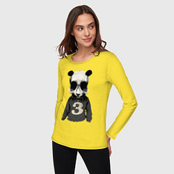 Лонгслив хлопковый женский Brutal Panda, цвет: желтый — фото 2