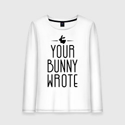 Лонгслив хлопковый женский Your Bunny Wrote, цвет: белый