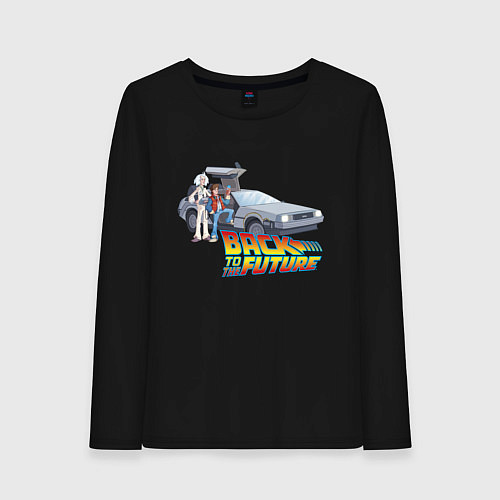 Женский лонгслив Back to the future / Черный – фото 1