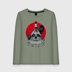 Женский лонгслив Ворон