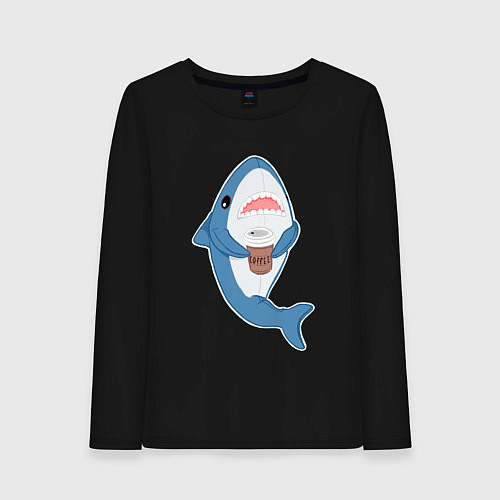 Женский лонгслив Hype Shark / Черный – фото 1
