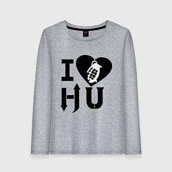 Женский лонгслив I love HU