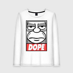 Лонгслив хлопковый женский Homer dope, цвет: белый