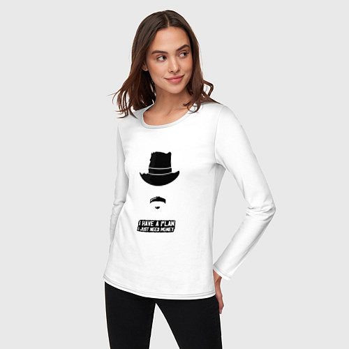 Женский лонгслив I have a plan / Белый – фото 3