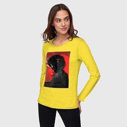 Лонгслив хлопковый женский Ковбой Бибоп, цвет: желтый — фото 2