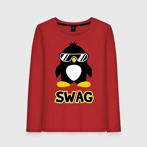 Женский лонгслив SWAG Penguin / Красный – фото 1