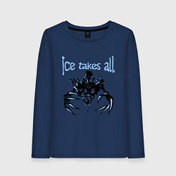 Лонгслив хлопковый женский Ice Takes All, цвет: тёмно-синий
