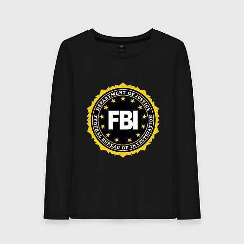 Женский лонгслив FBI Departament / Черный – фото 1