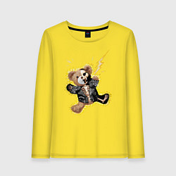 Лонгслив хлопковый женский Electric Bear, цвет: желтый