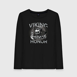 Лонгслив хлопковый женский Viking Honor, цвет: черный