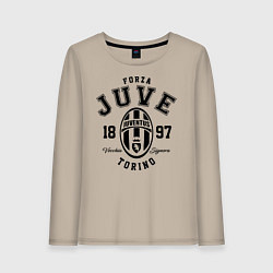 Лонгслив хлопковый женский Forza Juve 1897: Torino, цвет: миндальный