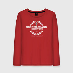 Лонгслив хлопковый женский Border Guard Institute, цвет: красный