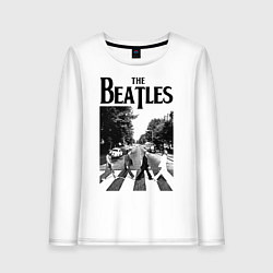 Лонгслив хлопковый женский The Beatles: Mono Abbey Road, цвет: белый