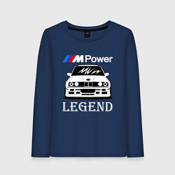 Лонгслив хлопковый женский BMW M Power: Legend, цвет: тёмно-синий