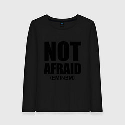 Лонгслив хлопковый женский Not Afraid, цвет: черный