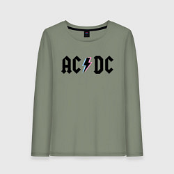 Лонгслив хлопковый женский AC/DC, цвет: авокадо