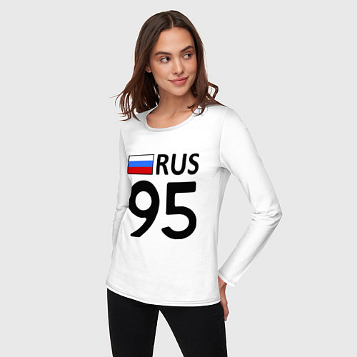 Женский лонгслив RUS 95 / Белый – фото 3