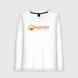 Лонгслив хлопковый женский Black Mesa: Research Facility, цвет: белый