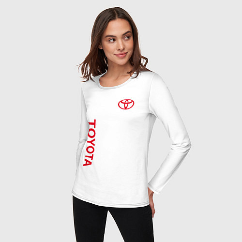 Женский лонгслив TOYOTA / Белый – фото 3