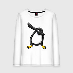 Лонгслив хлопковый женский DAB Pinguin, цвет: белый