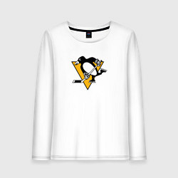 Лонгслив хлопковый женский Pittsburgh Penguins: Evgeni Malkin, цвет: белый