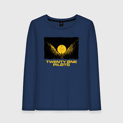 Лонгслив хлопковый женский TWENTY ONE PILOTS TOP, цвет: тёмно-синий