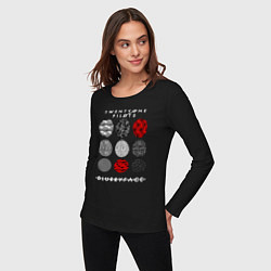 Лонгслив хлопковый женский TOP: Blurryface, цвет: черный — фото 2