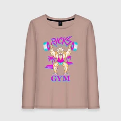 Лонгслив хлопковый женский Ricks GYM, цвет: пыльно-розовый