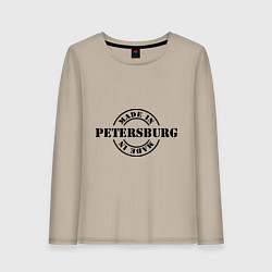 Лонгслив хлопковый женский Made in Petersburg, цвет: миндальный