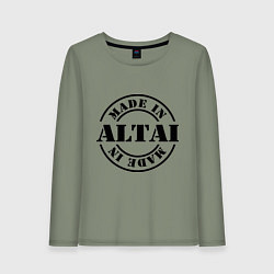 Лонгслив хлопковый женский Made in Altai, цвет: авокадо