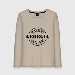 Лонгслив хлопковый женский Made in Georgia (сделано в Грузии), цвет: миндальный