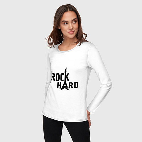 Женский лонгслив Rock hard / Белый – фото 3