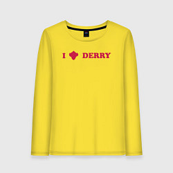 Лонгслив хлопковый женский I love Derry, цвет: желтый