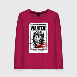 Лонгслив хлопковый женский Wanted Joker, цвет: маджента