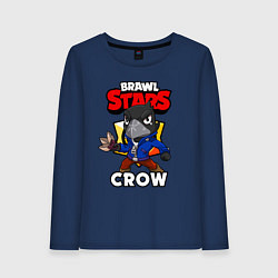 Лонгслив хлопковый женский BRAWL STARS CROW, цвет: тёмно-синий