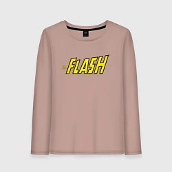 Лонгслив хлопковый женский The Flash, цвет: пыльно-розовый