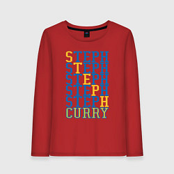 Лонгслив хлопковый женский Steph Curry, цвет: красный