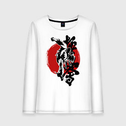 Лонгслив хлопковый женский Кёкусинкай, цвет: белый