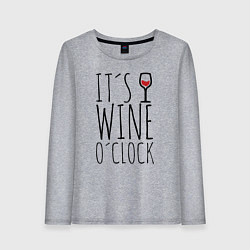 Лонгслив хлопковый женский Wine O'clock, цвет: меланж
